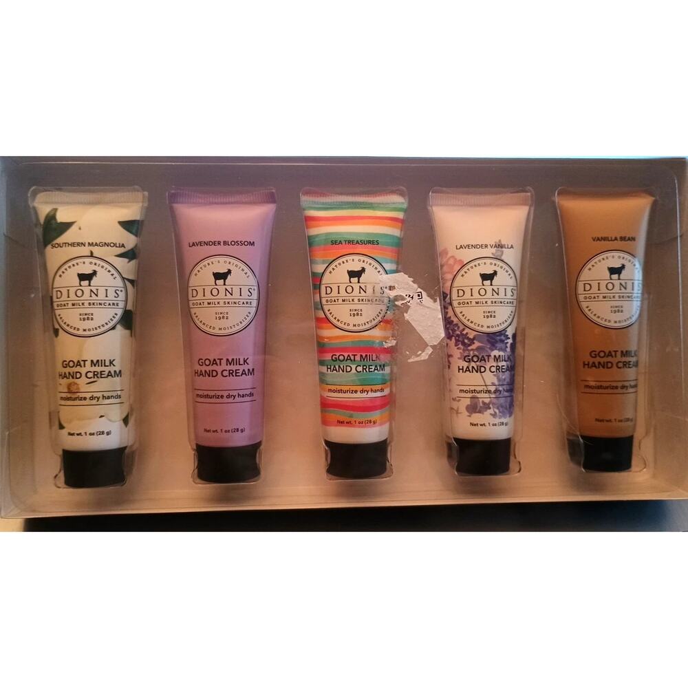 Dionis Goat Milk Hand Creams 5 Pack of 1 oz Set - New in Package